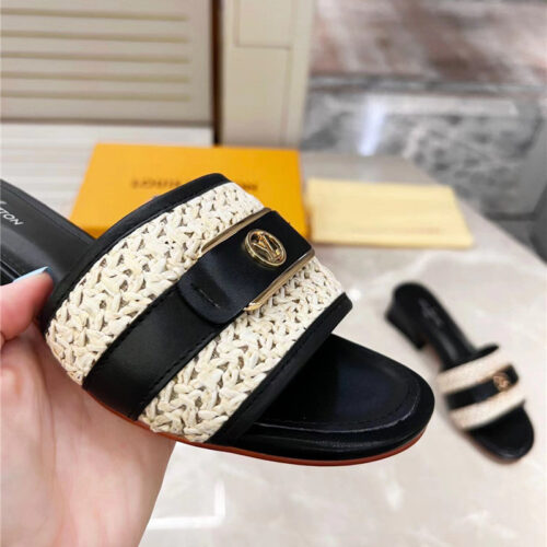 High Quality Luxury Louis Vuitton Chunky Heel Slippers product detail
