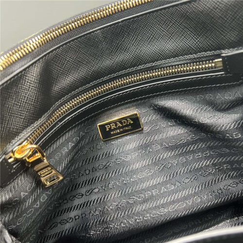 High Quality Luxury Prada Galeria Embroidered Triangle Check Tote Bag product detail