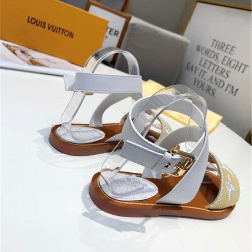 High Quality Luxury Louis Vuitton Embroidered Flat Sandals – Style 06627 product detail