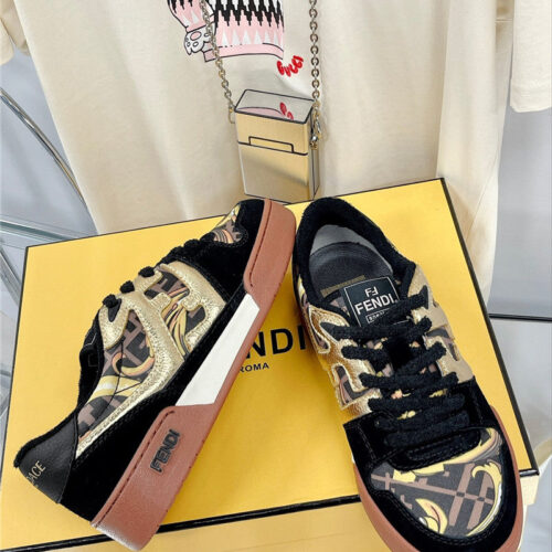 High Quality Luxury Fendi Match Basketball Sneakers alternate view