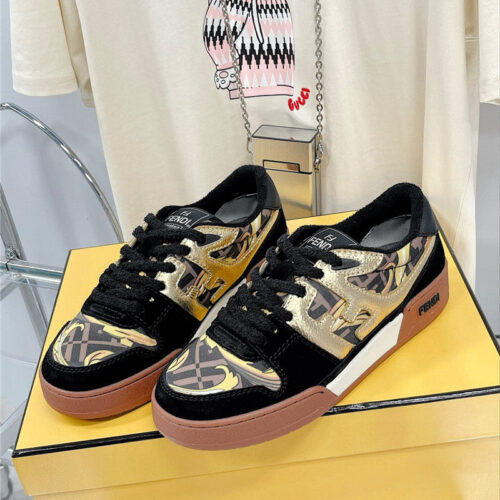 High Quality Luxury Fendi Match Basketball Sneakers