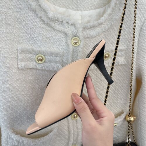 High Quality Luxury Gucci V Mouth Fish Mouth High Heel Slippers product detail