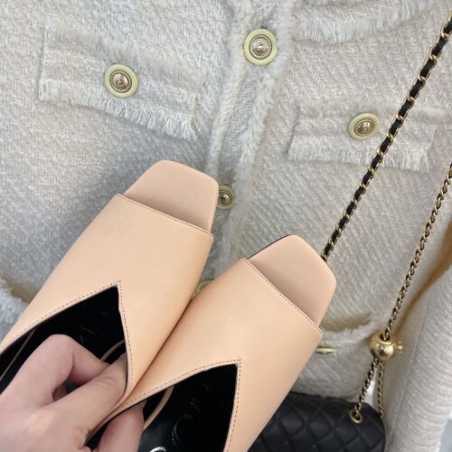 High Quality Luxury Gucci V Mouth Fish Mouth High Heel Slippers product detail