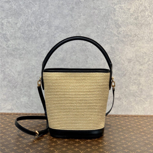 High Quality Luxury Louis Vuitton Knitted Raffia Bag alternate view