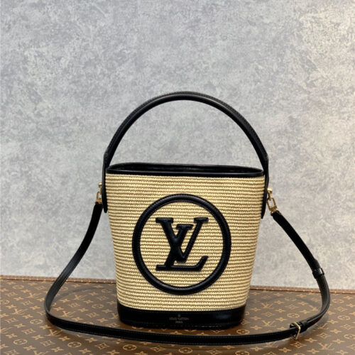 High Quality Luxury Louis Vuitton Knitted Raffia Bag