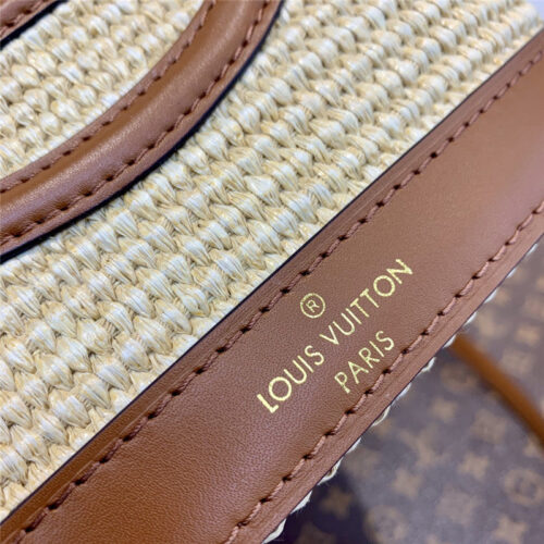 High Quality Luxury Louis Vuitton Knitted Raffia Bag – Style 47694 product detail