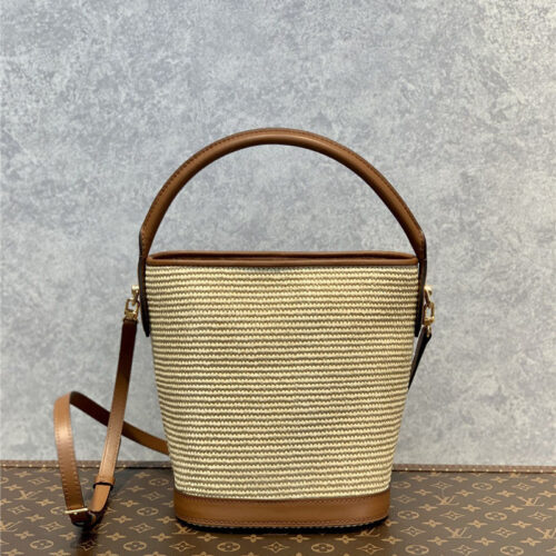 High Quality Luxury Louis Vuitton Knitted Raffia Bag – Style 47694 alternate view