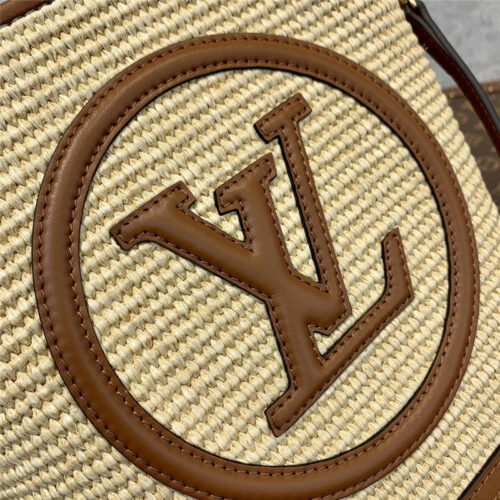 High Quality Luxury Louis Vuitton Knitted Raffia Bag – Style 47694 product detail