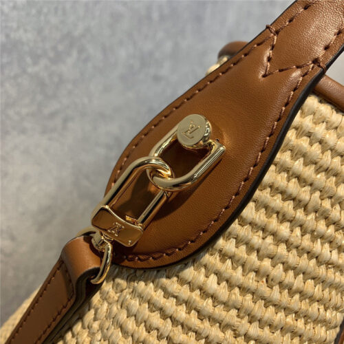 High Quality Luxury Louis Vuitton Knitted Raffia Bag – Style 47694 product detail
