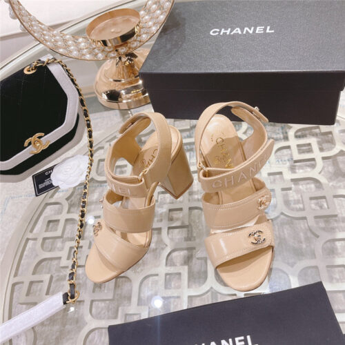 High Quality Luxury Chanel Early Spring Catwalk New Thick Heel Sandals product detail