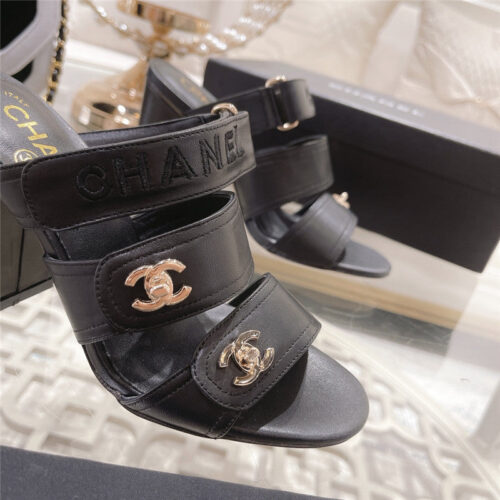 High Quality Luxury Chanel Early Spring Catwalk New High-Heeled Sandals – Style 86950 product detail