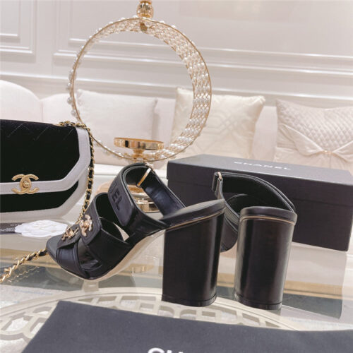 High Quality Luxury Chanel Early Spring Catwalk New High-Heeled Sandals – Style 86950 product detail