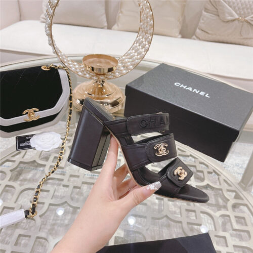 High Quality Luxury Chanel Early Spring Catwalk New High-Heeled Sandals – Style 86950 alternate view