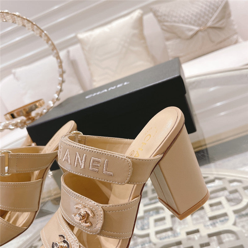 High Quality Luxury Chanel Early Spring Catwalk New High-Heeled Sandals product detail