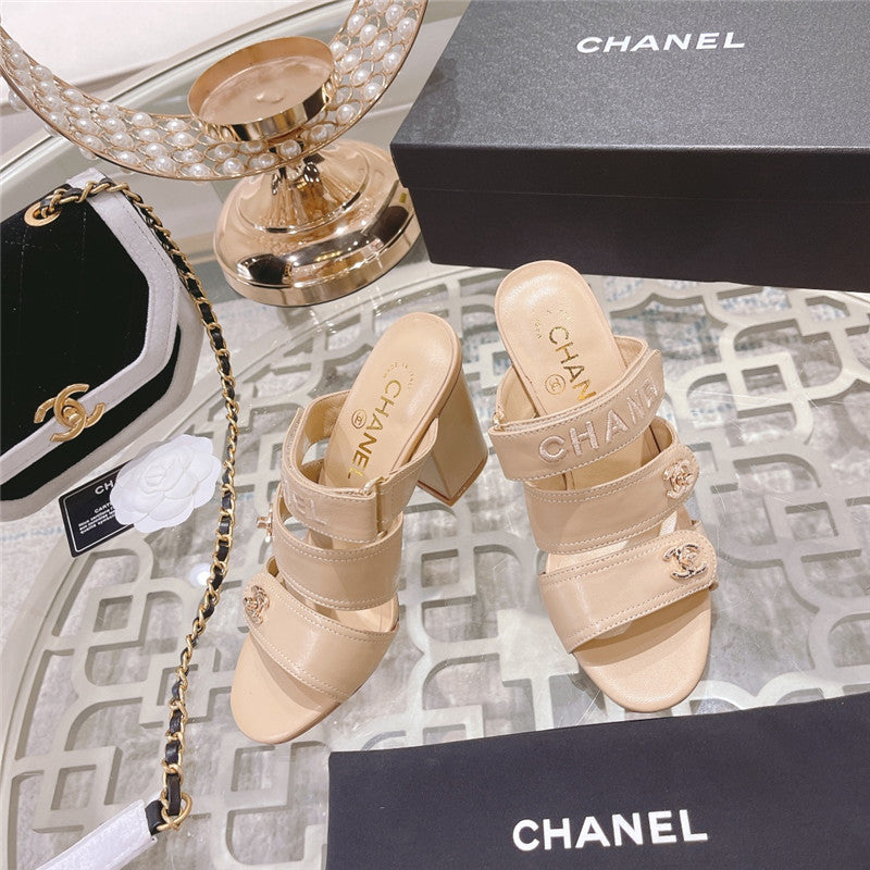 High Quality Luxury Chanel Early Spring Catwalk New High-Heeled Sandals product detail