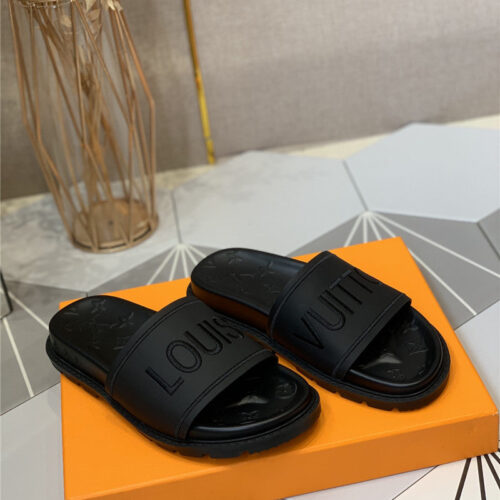 High Quality Luxury Louis Vuitton Platform Slippers