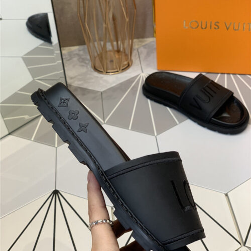 High Quality Luxury Louis Vuitton Platform Slippers product detail