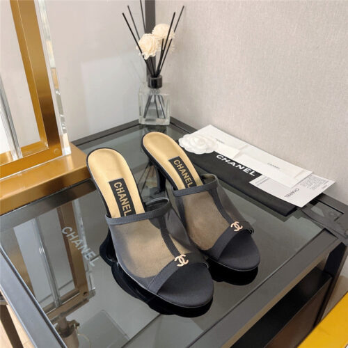 High Quality Luxury Chanel Fish Mouth Stiletto Sandals – Style 28070