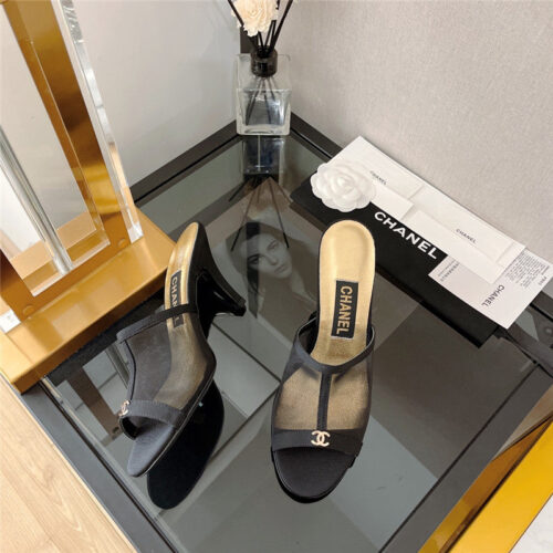 High Quality Luxury Chanel Fish Mouth Stiletto Sandals – Style 28070 product detail