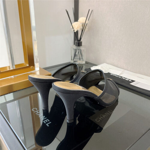 High Quality Luxury Chanel Fish Mouth Stiletto Sandals – Style 28070 product detail
