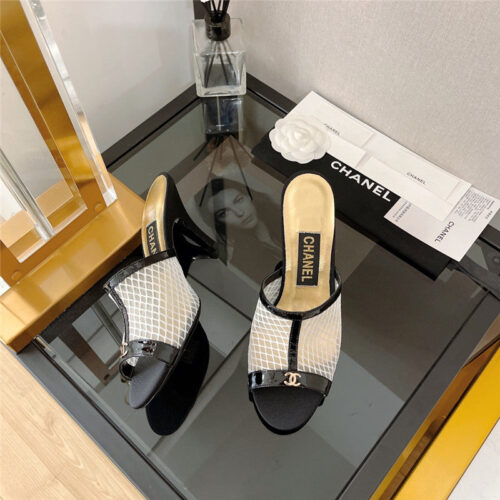 High Quality Luxury Chanel Fish Mouth Stiletto Sandals – Style 29766 product detail