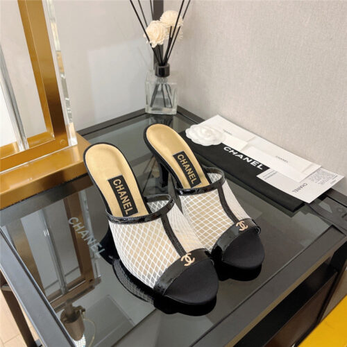 High Quality Luxury Chanel Fish Mouth Stiletto Sandals – Style 29766 alternate view