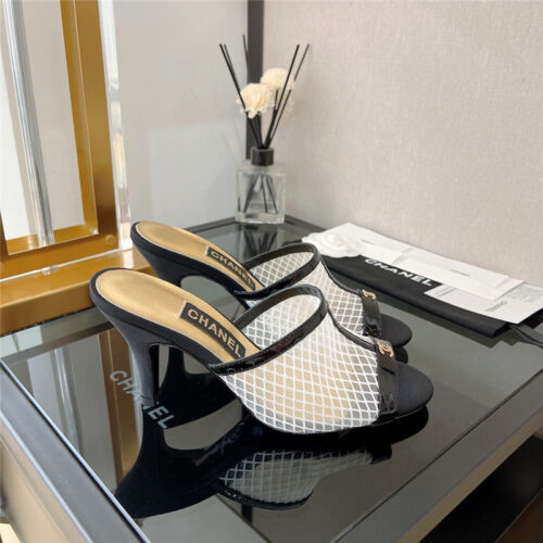 High Quality Luxury Chanel Fish Mouth Stiletto Sandals – Style 29766 product detail