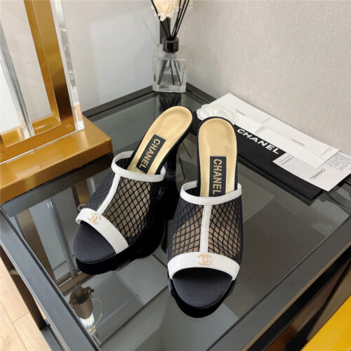 High Quality Luxury Chanel Fish Mouth Stiletto Sandals alternate view