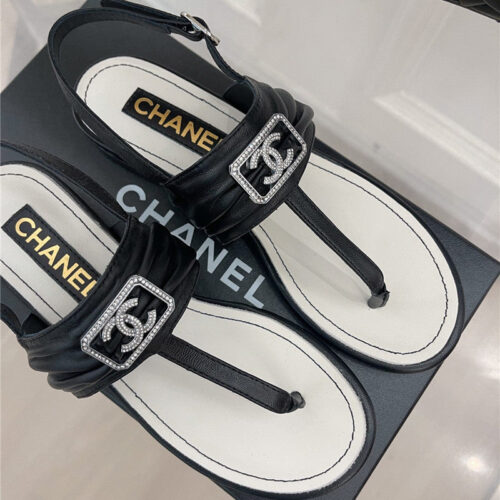 High Quality Luxury Chanel Flip Flop Cc Square Sandals product detail