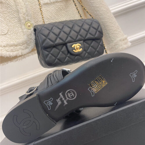 High Quality Luxury Chanel Flip Flop Cc Square Sandals product detail