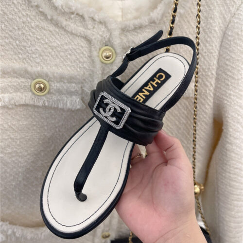 High Quality Luxury Chanel Flip Flop Cc Square Sandals product detail