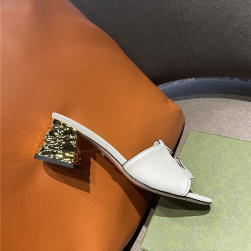 High Quality Luxury Gucci GG Chunky Heel Slippers product detail