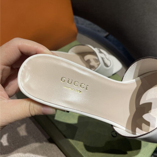 High Quality Luxury Gucci GG Chunky Heel Slippers product detail