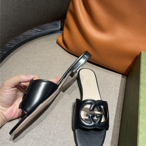 High Quality Luxury Gucci GG Flat Slippers product detail