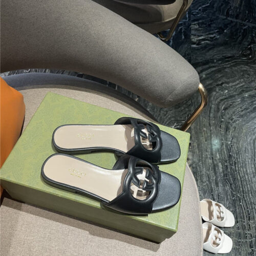 High Quality Luxury Gucci GG Flat Slippers product detail