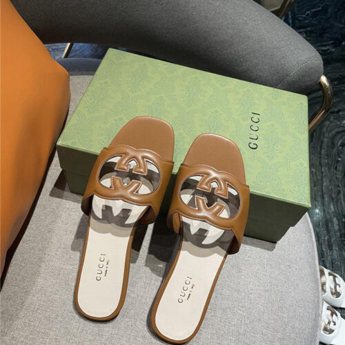 High Quality Luxury Gucci GG Flat Slippers – Style 63795 product detail