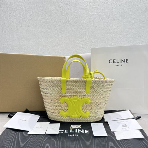 High Quality Luxury Celine Panier Triomphe Bag Medium – Style 24876