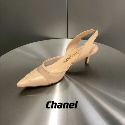 High Quality Luxury Chanel Mesh Pointed Toe Cat Heels – Style 45766 product detail