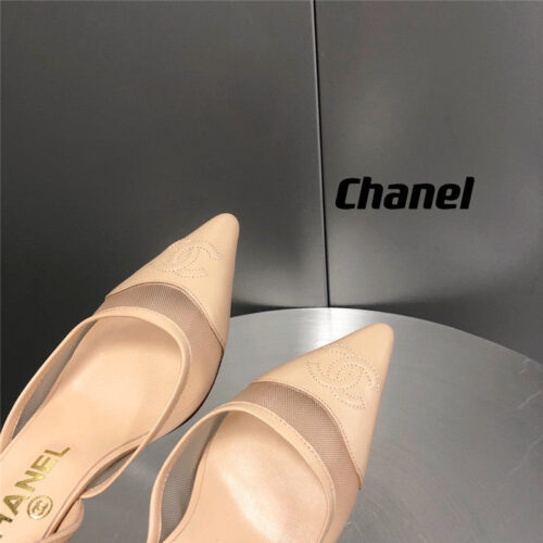 High Quality Luxury Chanel Mesh Pointed Toe Cat Heels – Style 45766 product detail