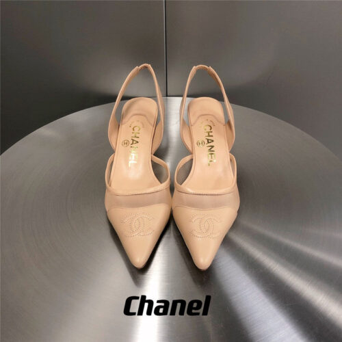 High Quality Luxury Chanel Mesh Pointed Toe Cat Heels – Style 45766 product detail