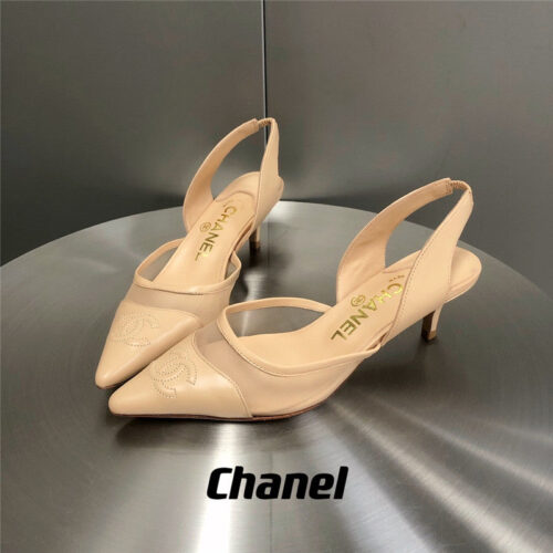 High Quality Luxury Chanel Mesh Pointed Toe Cat Heels – Style 45766 product detail