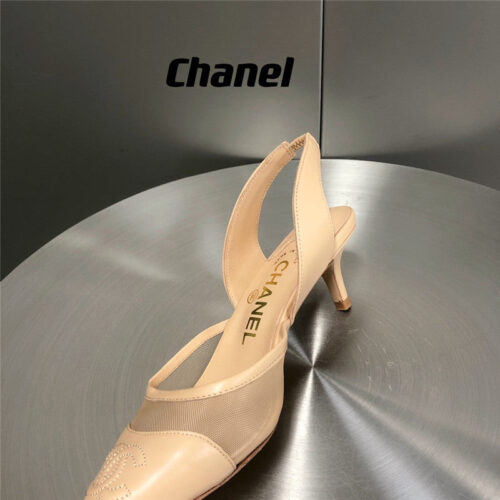 High Quality Luxury Chanel Mesh Pointed Toe Cat Heels – Style 45766 product detail