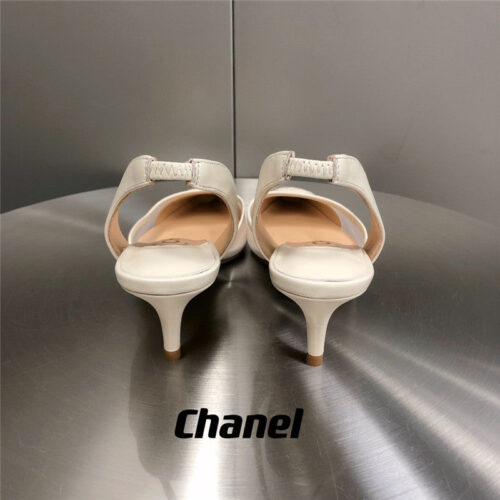 High Quality Luxury Chanel Mesh Pointed Toe Cat Heels product detail
