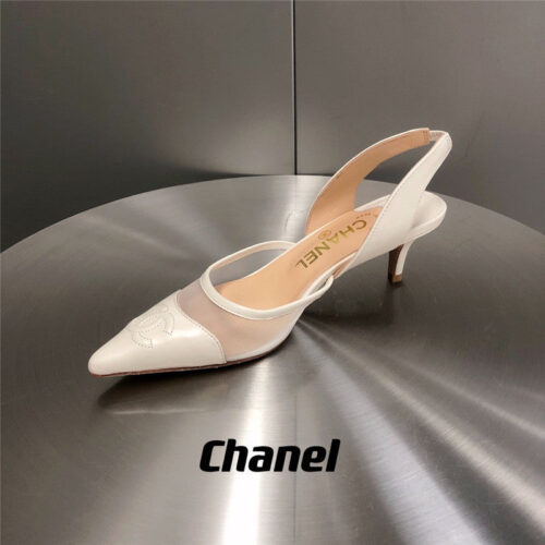 High Quality Luxury Chanel Mesh Pointed Toe Cat Heels product detail