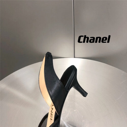 High Quality Luxury Chanel Mesh Pointed Toe Cat Heels – Style 68358 product detail