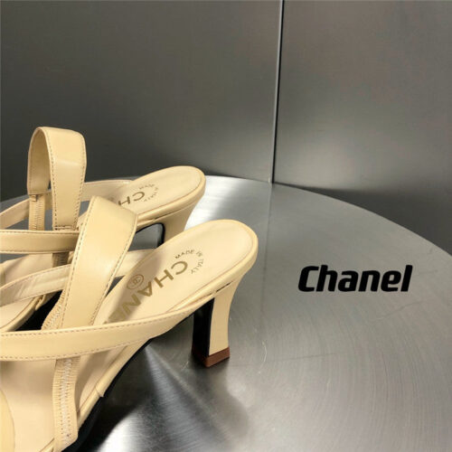 High Quality Luxury Chanel Classic High Heel Flip Flops – Style 21670 product detail