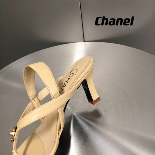 High Quality Luxury Chanel Classic High Heel Flip Flops – Style 21670 product detail
