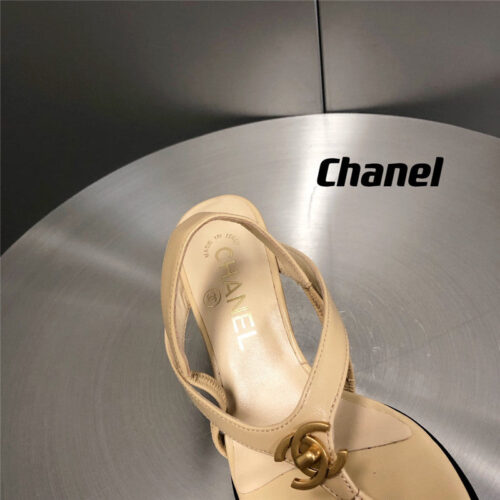 High Quality Luxury Chanel Classic High Heel Flip Flops – Style 21670 product detail