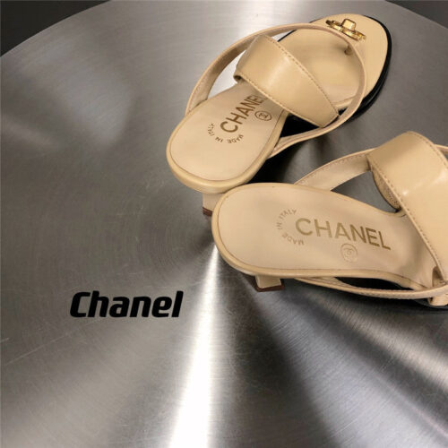 High Quality Luxury Chanel Classic High Heel Flip Flops – Style 21670 product detail