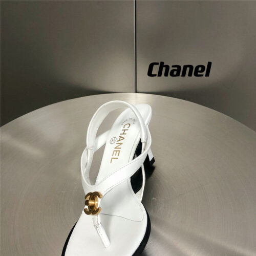 High Quality Luxury Chanel Classic High Heel Flip Flops product detail